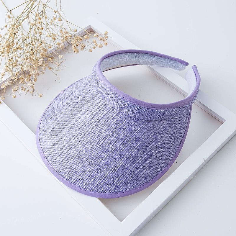 Empty top sun hat Sun hat Children's summer face covering Versatile beach big eaves Seaside outdoor sun protection Straw hat