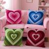 Sweet Love Cushion Cover Plush Fabric Soft Double-Sided Printed Invisible Zipper Sofa Pillow Case Home Decor