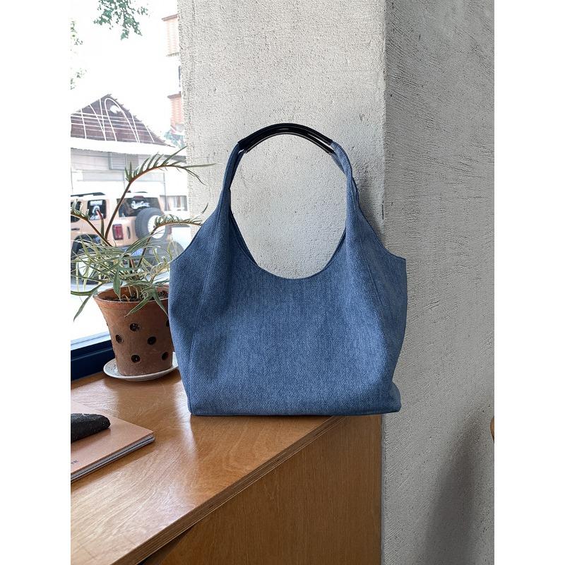 

New commuter bag fashion niche lazy style tote bag large capacity women s casual portable shoulder bag women s темно-синий