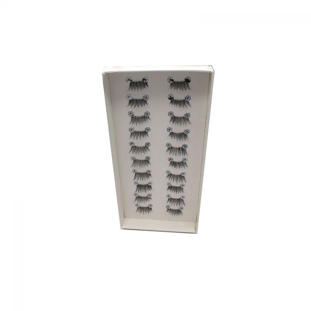 10 Pairs New Makeup Tool Natural Black False Eyelashes Fake Mini Half Corner