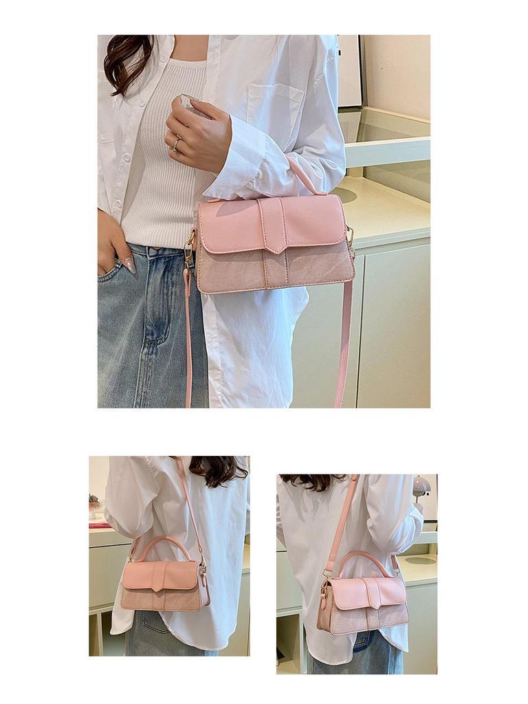 Damen 2024 Mode Kleine Quadratische Handtasche - Retro & Vielseitig, Einfarbige Schulter- oder Umhängetasche