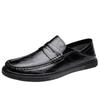 Doudou Shoes Men's 2025 Spring New High-quality Soft Leather Shoes Men's Casual Shoes One Foot Leather Shoes
