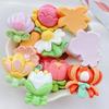 10Pcs New Cute Cartoon Flower Series Flat Back Resin Scrapbooking DIY Jewelry Hairpin Craft Decoration Accessorie