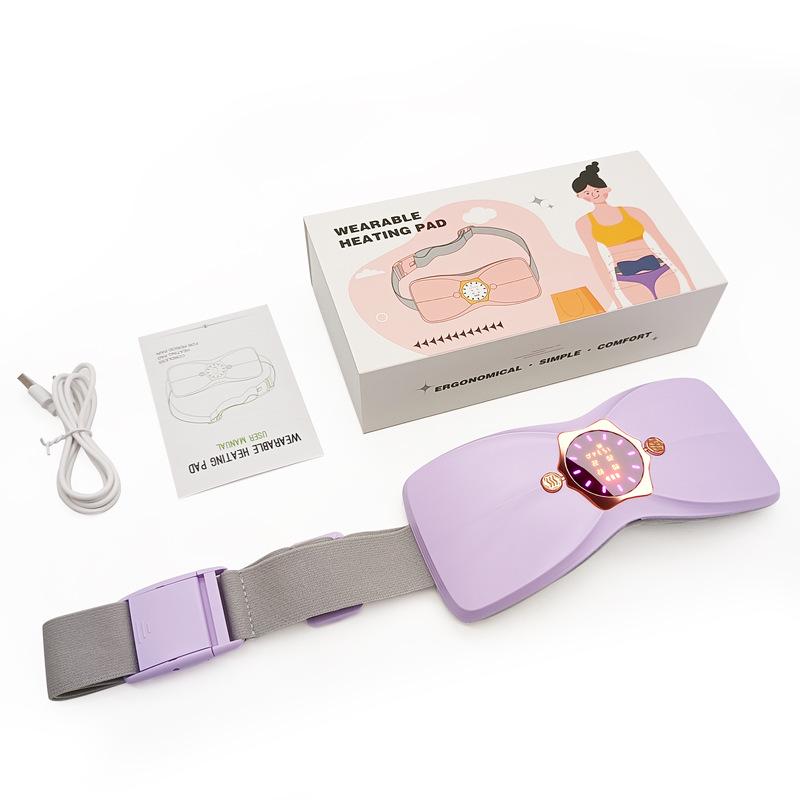Electric Uterine Warmer & Massager Belt for Menstrual Relief with Vibration Heating, Lumbar Support, and Home Use.