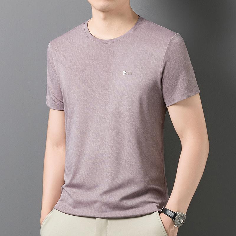 Short Sleeve Fashion Minimalist Crew Neckt Casual Loose Fit Top M