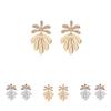 Sophisticated Leaf Earrings European American Style Alloy Studs Perfect For Any Occasion