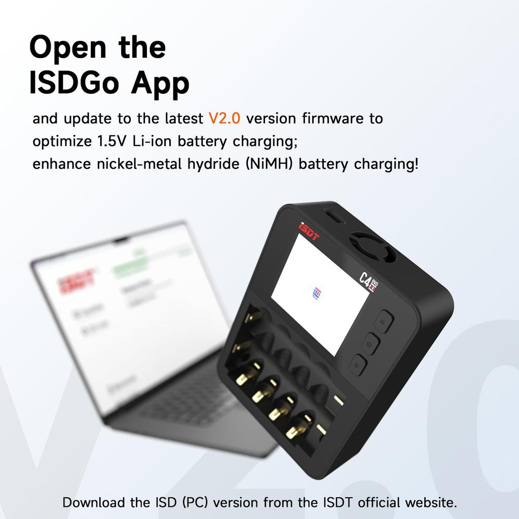 ISDT C4EVO Rapid Battery Charger for 18650 for Mini RC and Quadcopters 6-Groove AA/AAA Ni-MH Batteries, 4WD, Drones, (Discharge, Storage, Destruction,