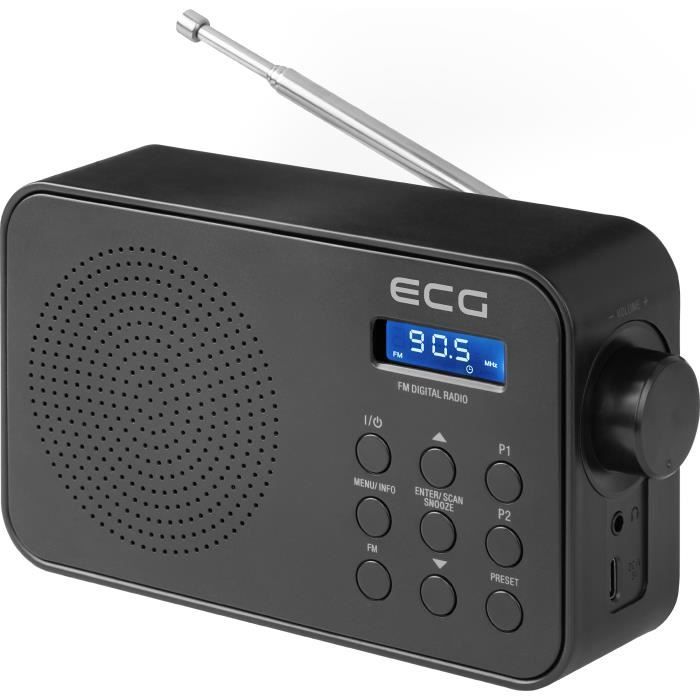 Radio FM - ECG - R 105 - Tuner FM - 30 présélections - Horloge avec alarme