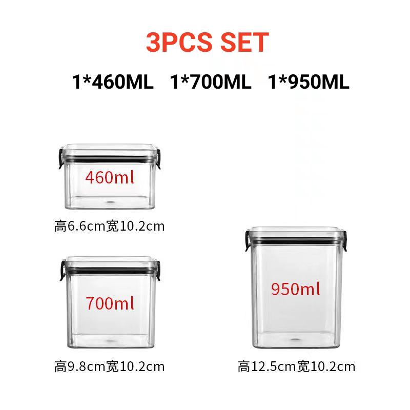 Sealed Plastic Food Storage Box Cereal Candy Dried Jars With Lid Fridge Storagetank Containers Household Items Kitchen Organizer