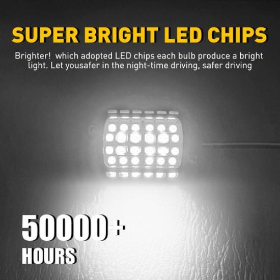 4X Underbody Bar 36LED Light White Lamp Fit Reverse Yacht Dome Light High Bright