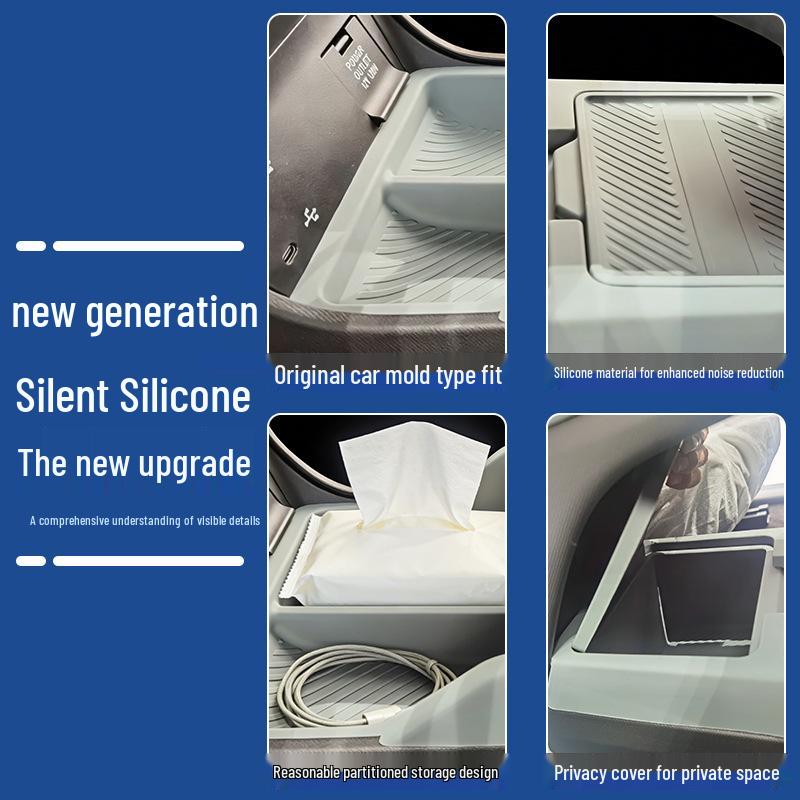 Silicone Storage Box for 2025 Roewe D6 (Excludes Premium Edition) - Center Console Interior Mod.