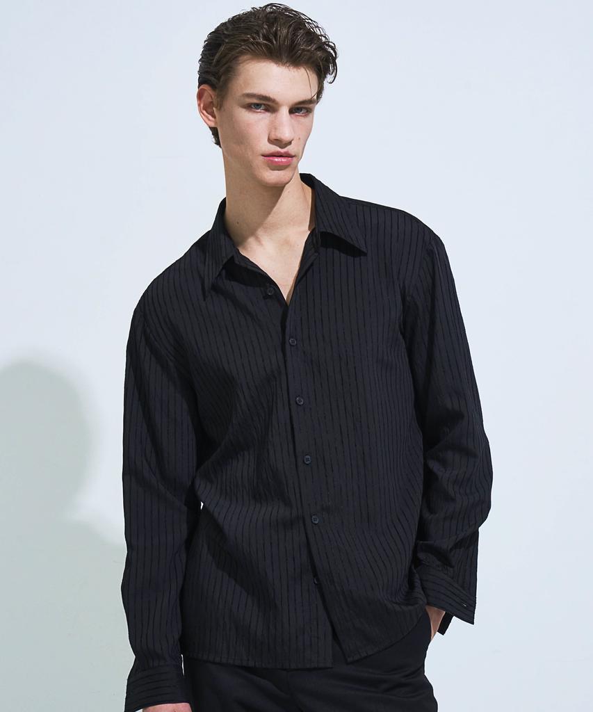 Pekeu Pinstripe Shirt (Black)
