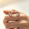 New Micro-diamond Cross Fashion 925 Sterling Silver Jewelry Opening Rings 02903