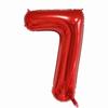 40-Zoll Schwarz Rote Zahlenballons, Einzelverpackung, Foto Geburtstag Heliumballons
