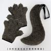 New Halloween gloves: wolf claw plush, realistic tail, warm gloves, animal tail cosplay Accessories and props