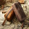 Retro Crazy Horse Leather Large Capacity Pencil Case