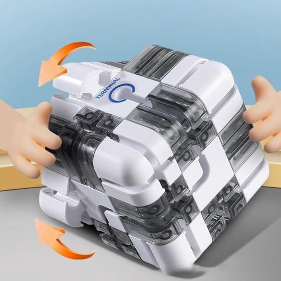 1/2Pcs 3D Puzzle Maze Cube Brain Teaser 3x3 Rolling Ball Maze