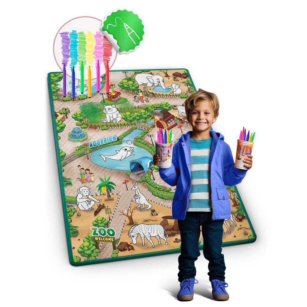 Ricokids Rk-344 Foam Mat For Coloring, Rolled, 120 X 90 X 0.3 Cm