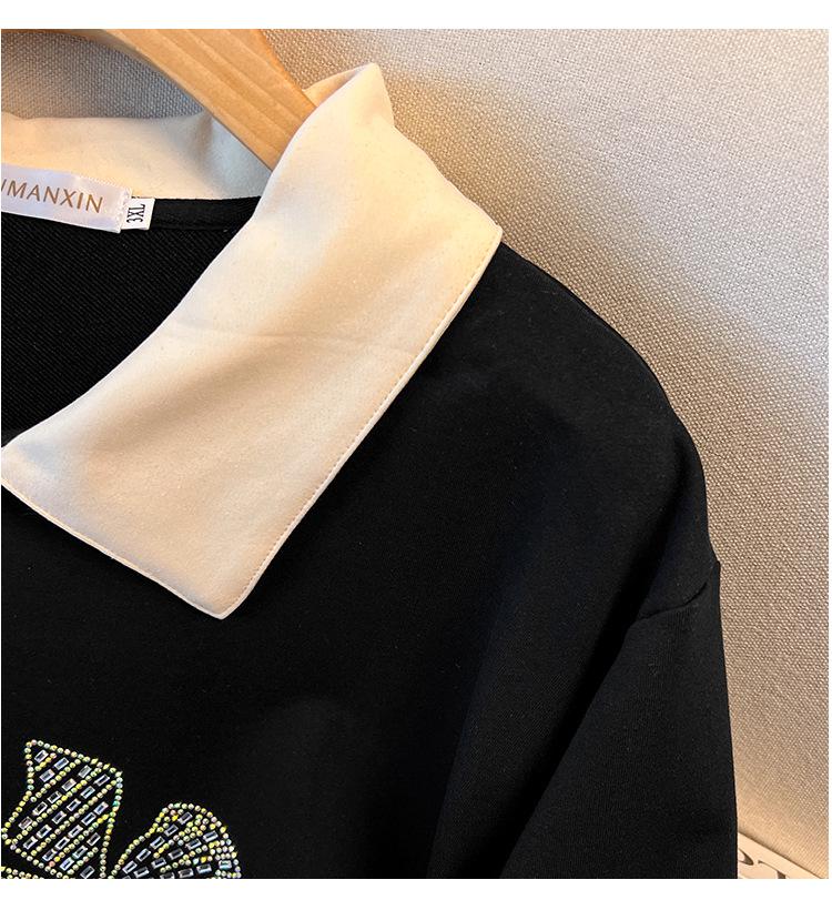 Plus Size Autumn Lapel Hoodie for Chest Circumference 200/300/350 Jin