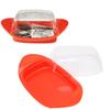 BoatShaped   Dish with Lid Food Grade PP   Cutting Box for Chess Home Kitchen(Red )