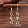 Vintage Metal Spiral Dangle Earrings for Women Fashion Simple Geometric Swirl Long Drop Earring Piercing Ear Jewelry Accessories