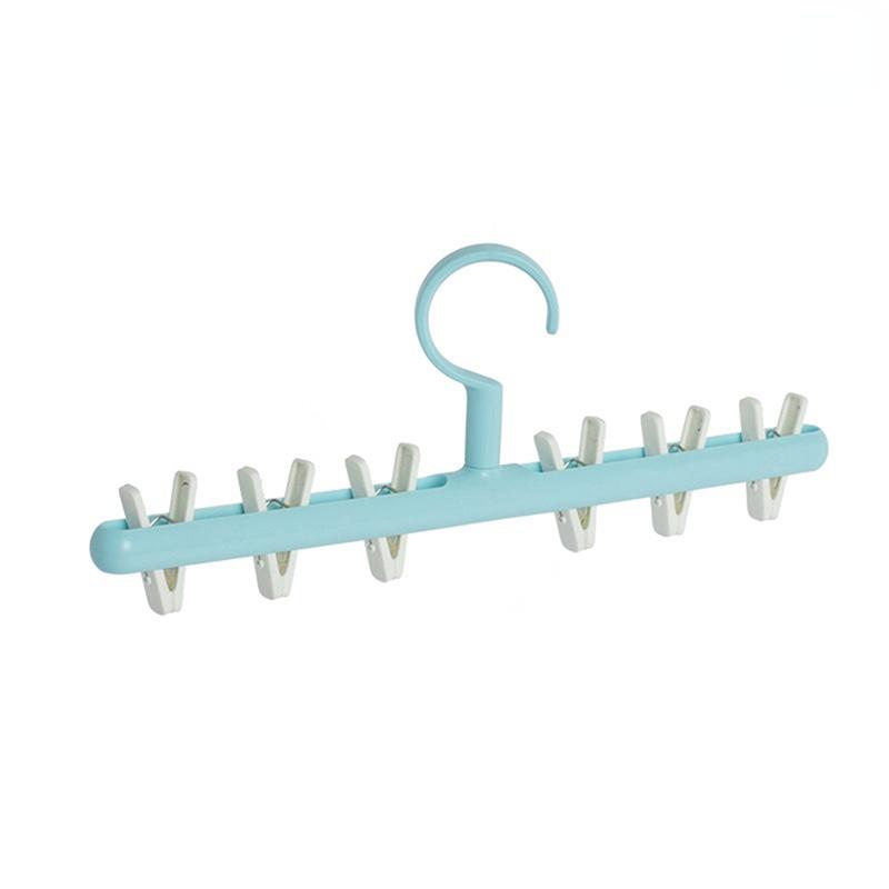 6 Clips Hats Organizer Rack Hanging Peaked Cap Socks Scarf Storage Rack Hanger Multifunctional Closet Wardrobe Storage Holder