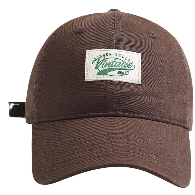 Cloth Letter Baseball Cap for Women Korean Style Versatile Face Showing Small Spring Summer Couple Casual Baseball Cap for Men