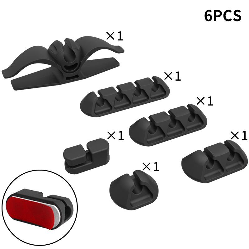 Self-Adhesive Silicone Cable Organizer for Cords and Earphones