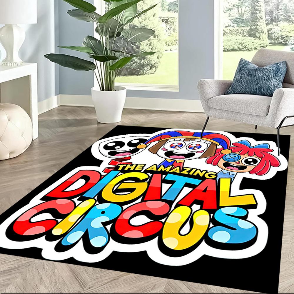 Amazing Digital Circus Square Rugs Are a Great Choice for Living Rooms, Bedrooms, Home Décor, and As Gifts.