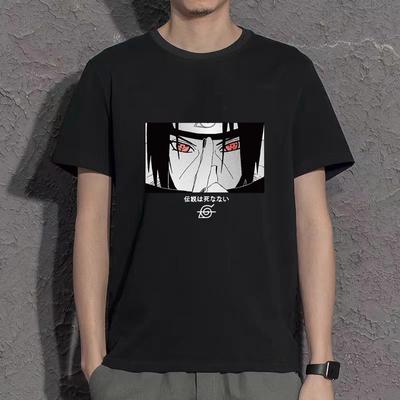 Anime Narutos Round Neck Tshirt Men's Cotton T Shirt Cartoon Tees Summer Sonic Short Sleeve Tops Men Clothing