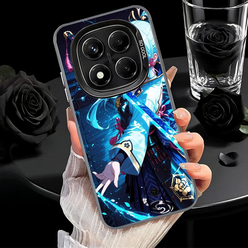 Genshin Impact Kamisato Ayaka Weiche Handyhülle für Xiaomi Redmi Note 13 14 15 Pro Plus 12S 12 11S 11 11T 10S 10 Stoßfeste Abdeckung