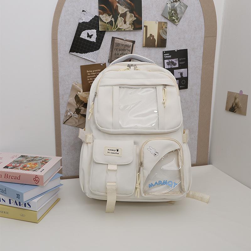 New high-value college style, fresh and sweet candy color, light backpack for junior high school students