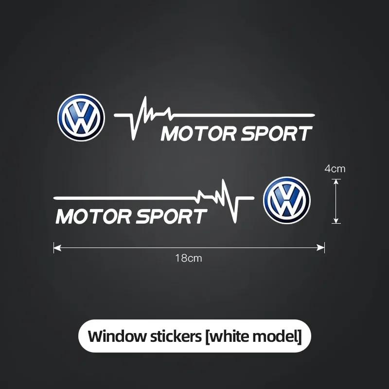 Adesivi per Finestrini Auto Decalcomanie Creative Adesivi con Logo Colorati Per Volkswagen VW Scirocco Golf Amarok T5 Passat Polo Arteon Jetta