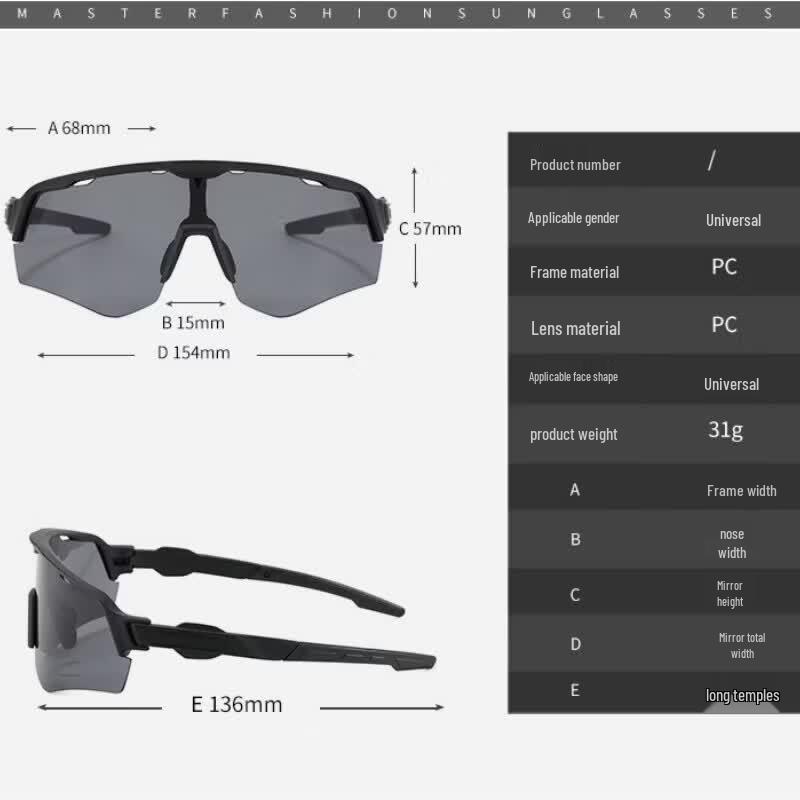 Ronglü Photochromic Cycling & Sports Sunglasses