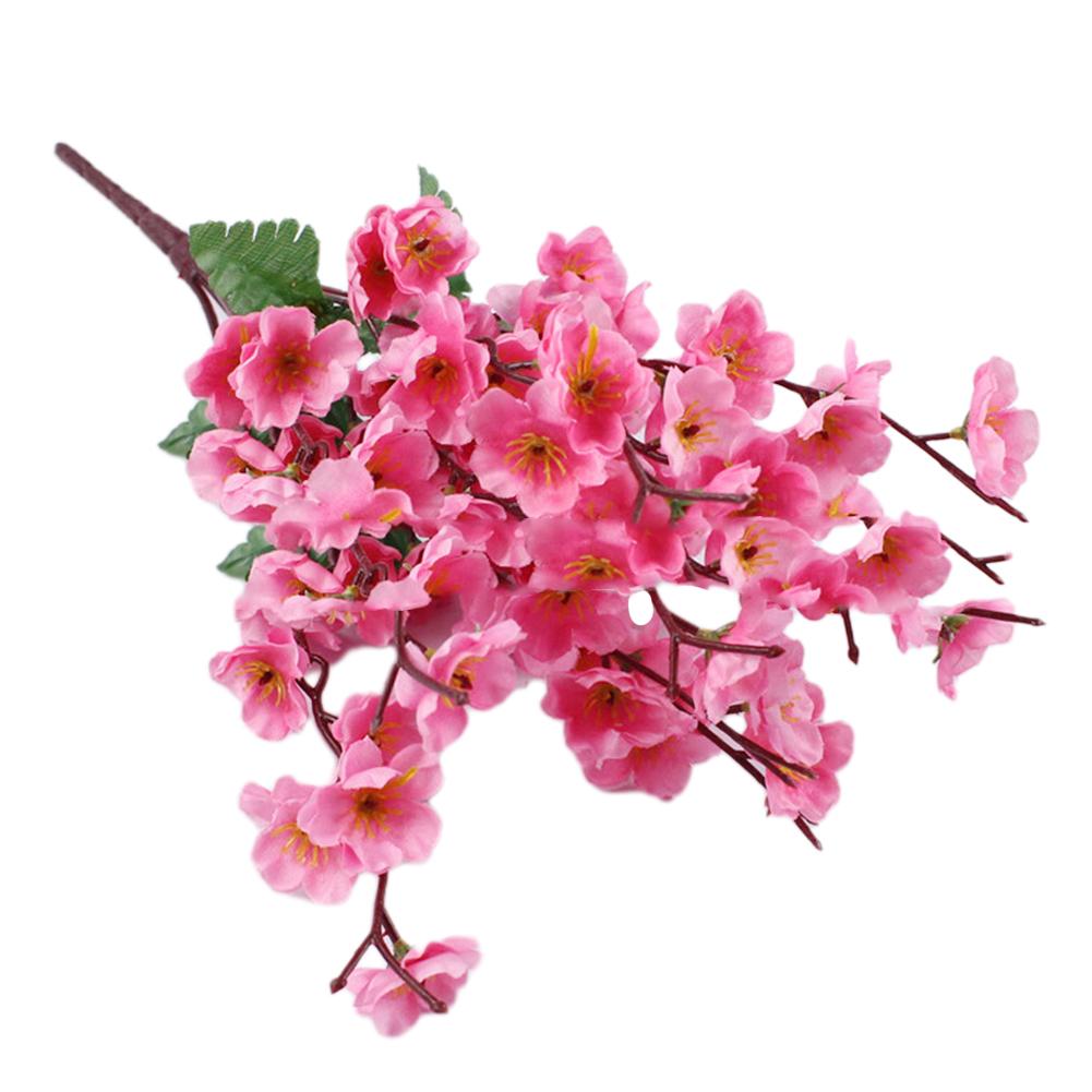 1 Bunch 38cm Artificial Plum Flower Silk Petals Spring Winter Garden Potted Plants Wedding Scene DIY Home Bouquet Decoration