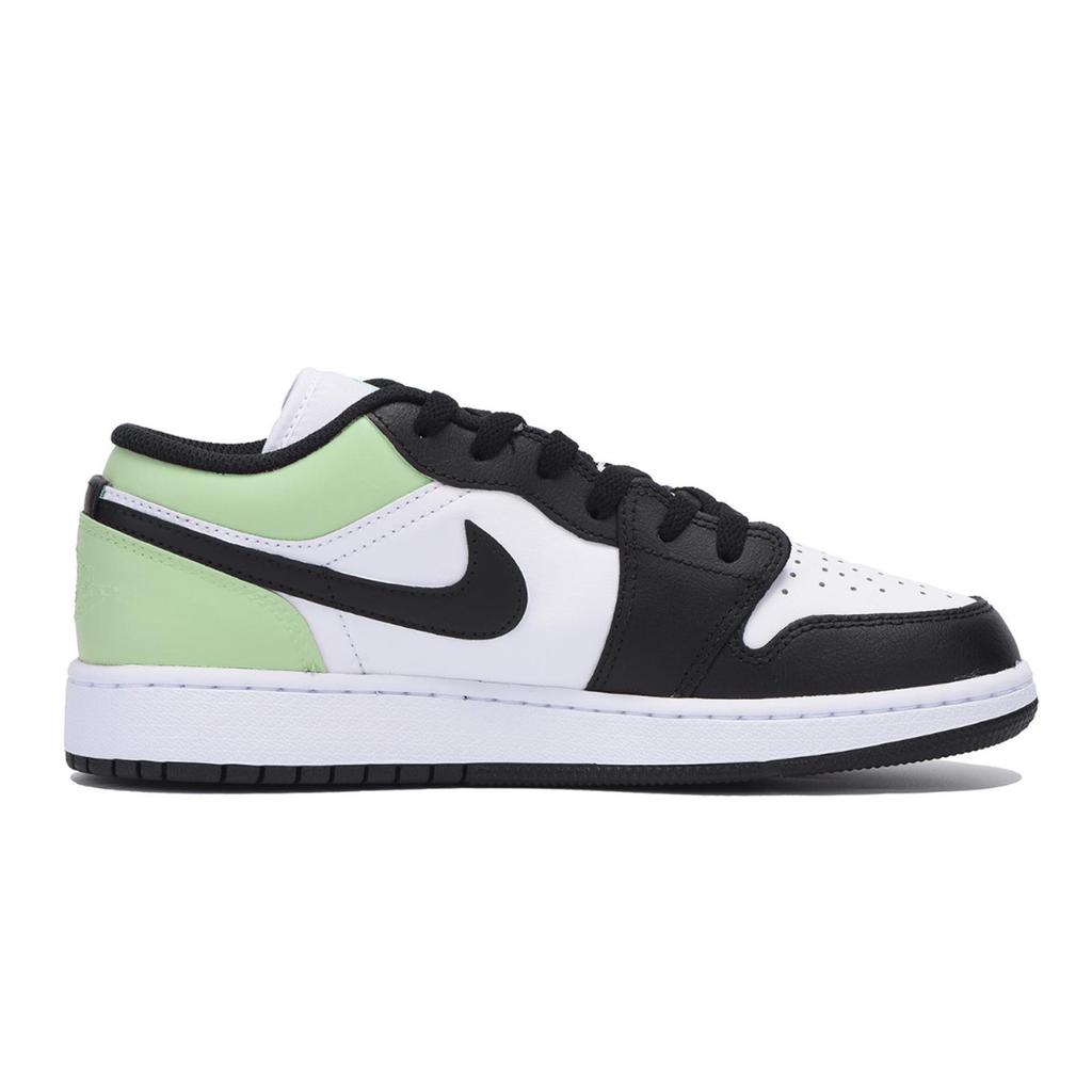 Jordan Air Jordan 1 Abrasion Resistant Low Top Vintage Basketball Shoes Men's Black Green 553558-131(Team85-)