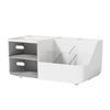 Large Capacity Multifunctional Desk Organizer With 2 Transparent Drawers, Desktop Office Supplies Storage Pen Holder For School
