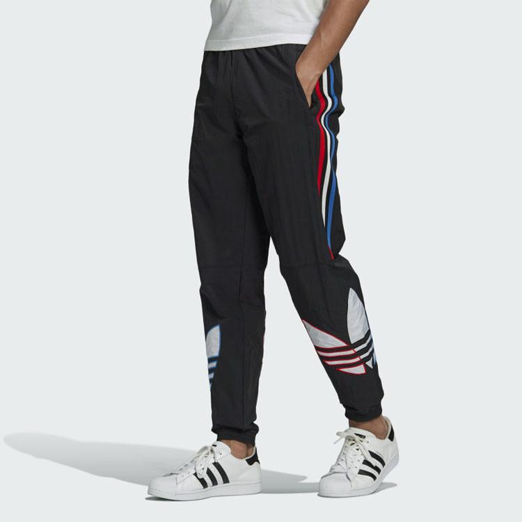 Adidas Originals Tricol Stripe Logo Joggers Men Bottoms Black GN3577
