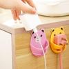 4 Pcs Cute Cartoon Bear Plug Holder Hooks Strong Adhesive No Drill For Home Kitchen Bathroom Storage