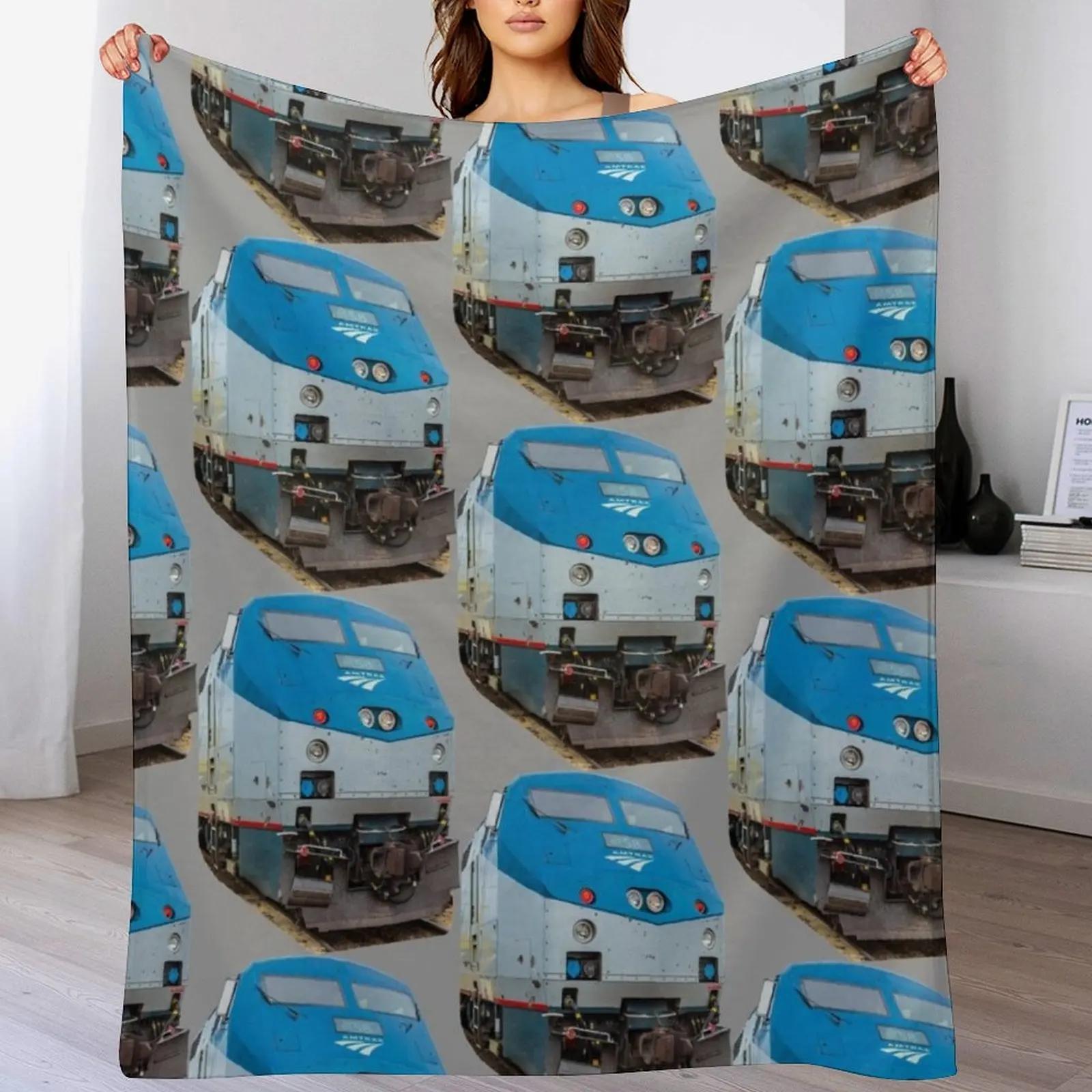 Amtrat Locomotive Throw Blanket Summer Cool Breathable Blanket for Sleeping 102x76cm(40x30in)