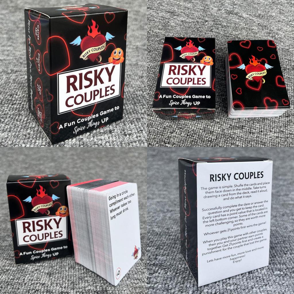 Risky Couples Card Game With Colorful Packaging For Couples Relationship Building