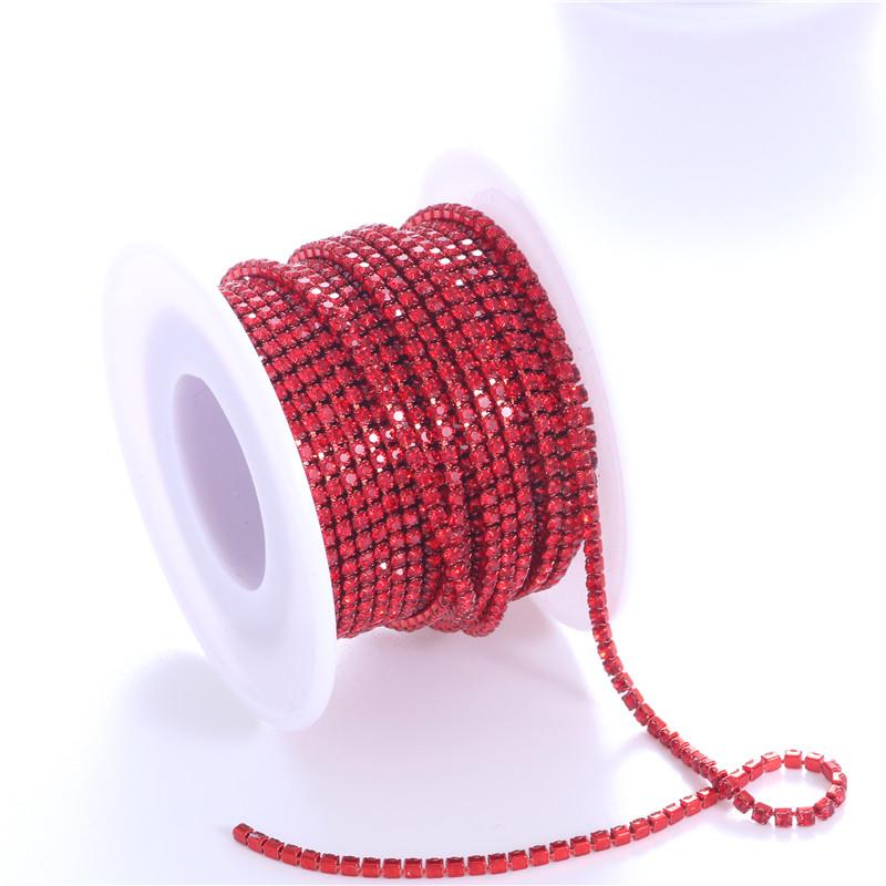 Chaîne fermée diamant cristal 50cm Couture décorative Artisanat DIY Bijoux décoratifs Chaîne à griffes cristal Chaîne à godets diamant