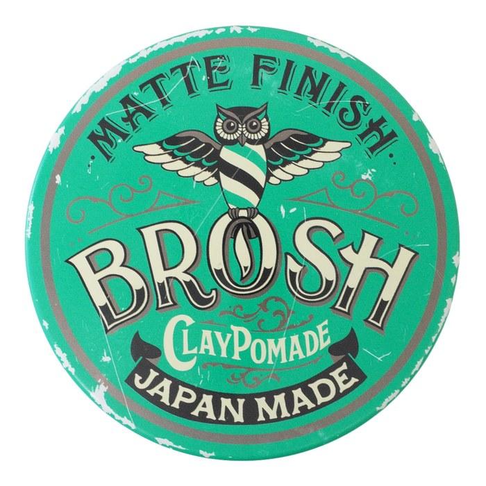 BROSH CLAY Pomade 120g Matte Hard Hold Green