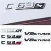 Auto-Tuning Für Mercedes Benz AMG C-Klasse W204 W205 C63 C63S Buchstabenlogo 3D ABS Aufkleber Auto Heckklappe Emblem Namensschild Aufkleber