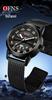 OFNS Men's Waterproof Quartz Watch with Double Calendar