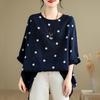 Short Sleeve Oversized Cotton Vintage Polka Casual Loose Summer Tee T Shirt Women T-shirt Woman Tshirt Tops Clothing