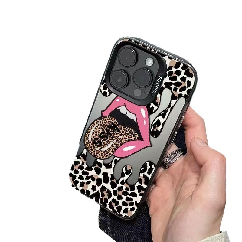 The new English leopard print is suitable for iphone17 mobile phone case Apple 15promax/14 anti-drop 13pro16 Europe and America