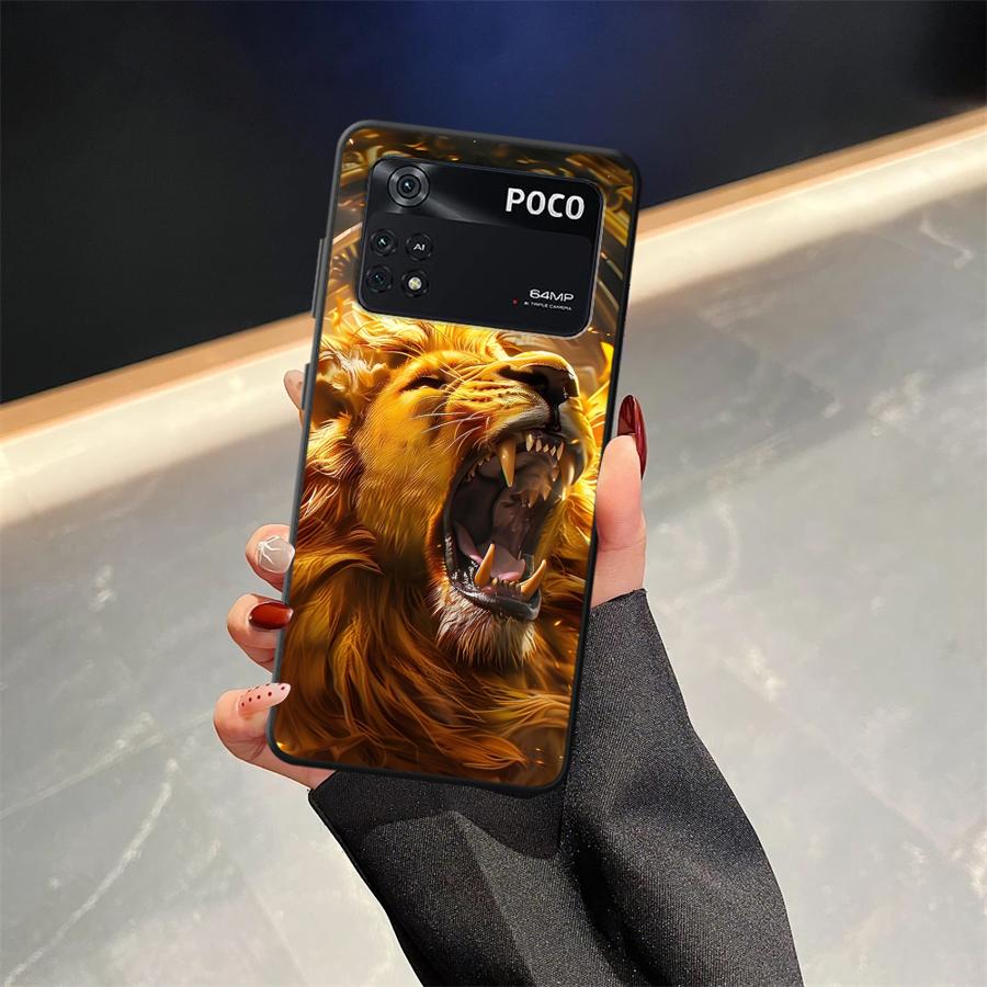 Case for Xiaomi Poco F8 X3 X4 X5 X7 Pro C75 C50 C61 M3 M4 M7 Pro C71 F3 F1 M5 Funda Phone Cover Cool Tiger Lion
