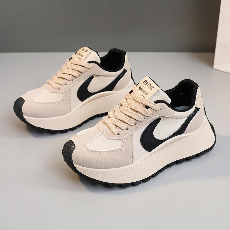 

BN001 Women s 2024 Spring/Summer Thick-Soled Height-Increasing Round-Toe Trendy Korean Style Casual Sneakers 37