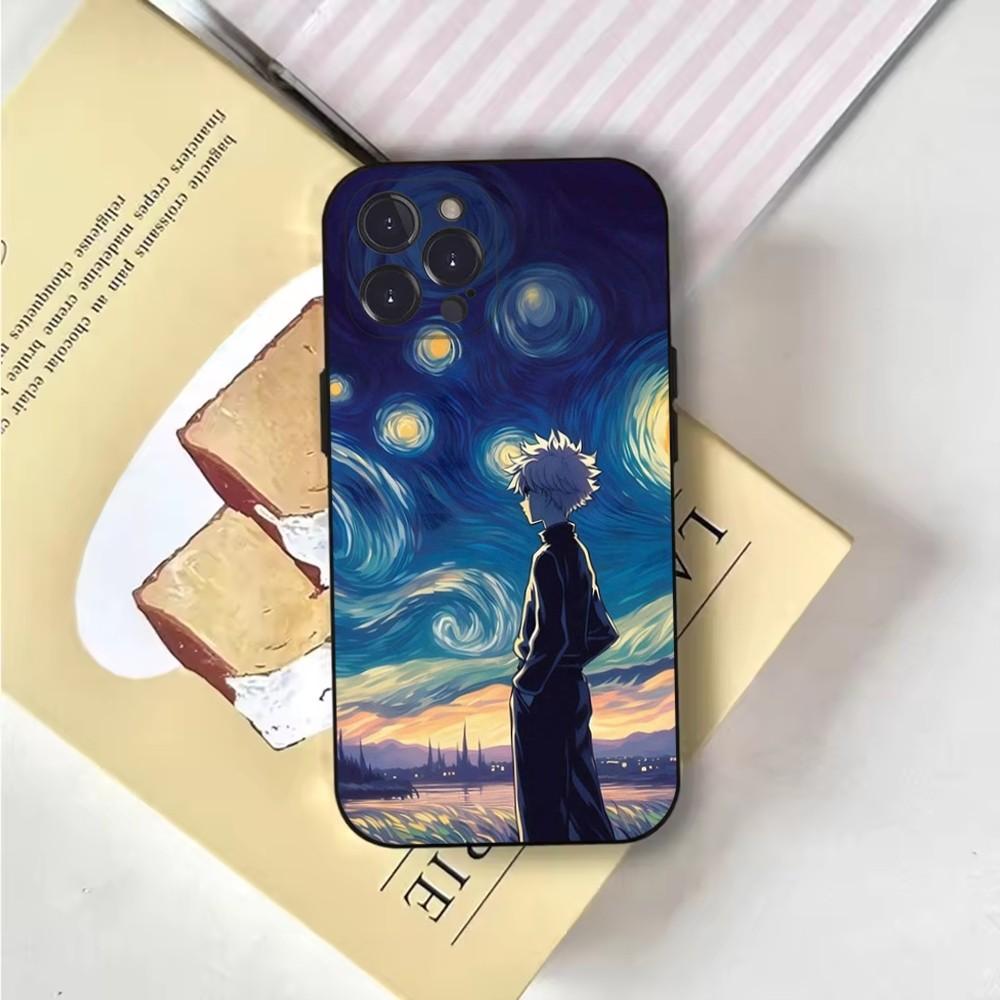 Anime H-Hunter K-Killua Phone Case Phone Case For iPhone 16,15,14,13,12,11,Pro,X,XS,Max,XR,Plus,Mini Soft Black Cover iPhone15promax
